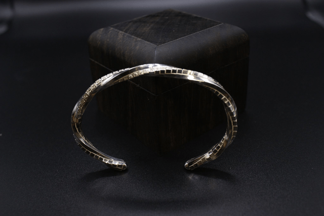 Bracelet "hephaistos" torsadé cubique – Argent 925 & oxydes de zirconium
