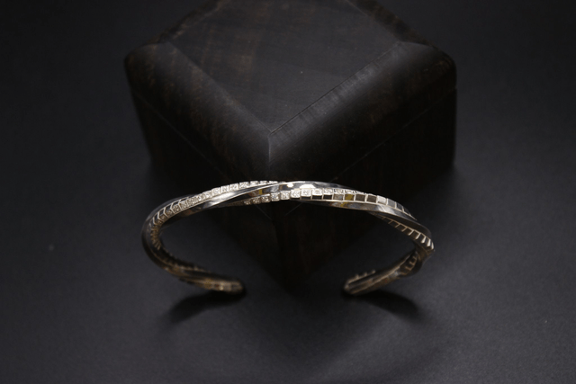 Bracelet "hephaistos" torsadé cubique – Argent 925 & oxydes de zirconium